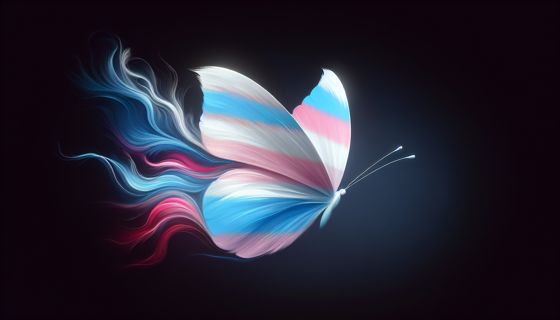 trans colour butterfly