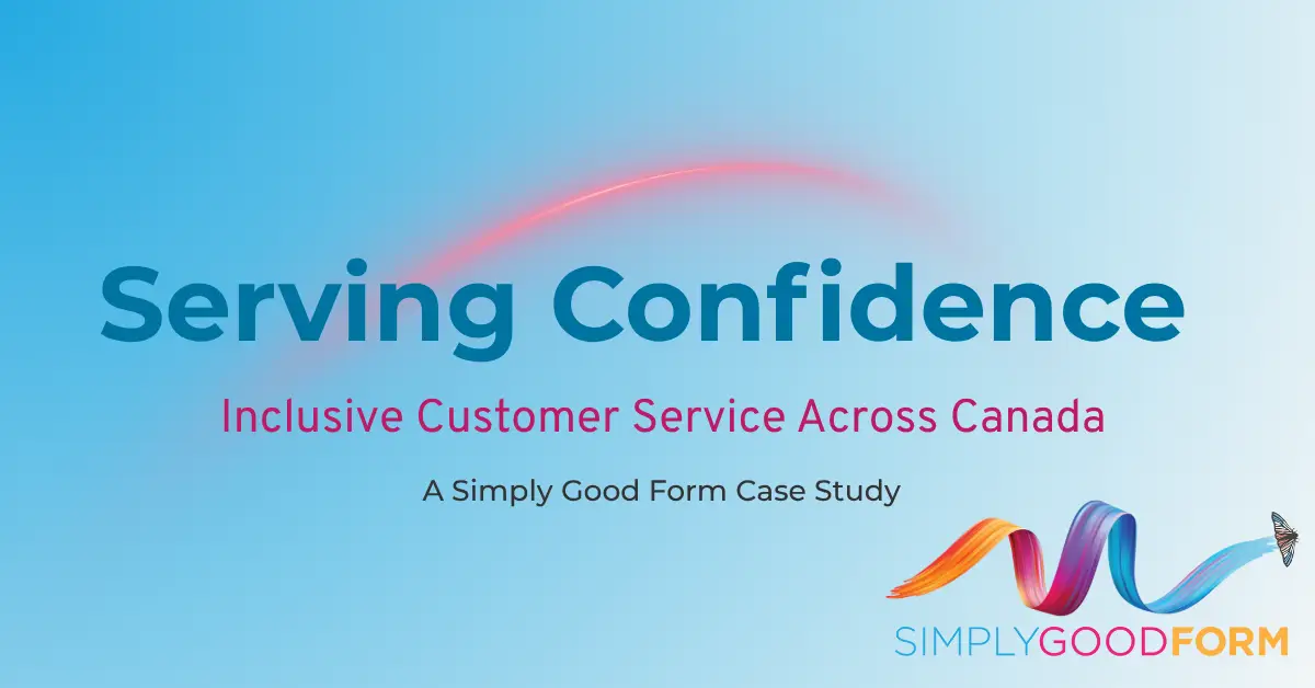 Serving Confidence case study banner showing restaurant team providing inclusive service
